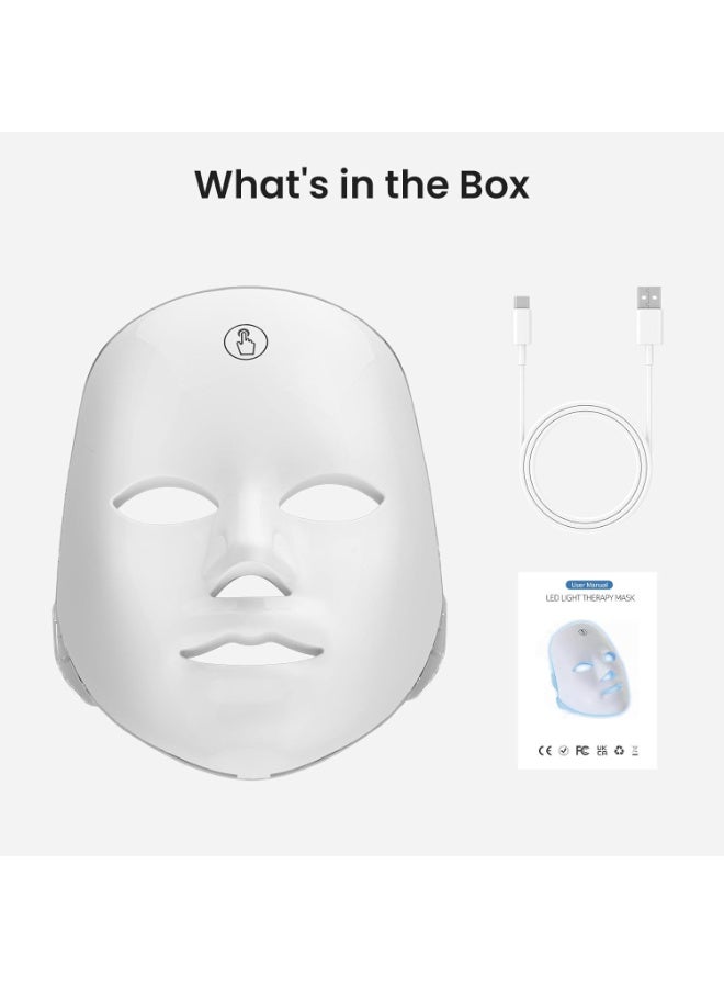 Bukela قناع الضوء الأحمر للوجه، 7-1 ألوان قناع الوجه بالضوء الأحمر، العناية بالبشرة في المنزل، بدون سلك، محمول وقابل لإعادة الشحن - Image 3